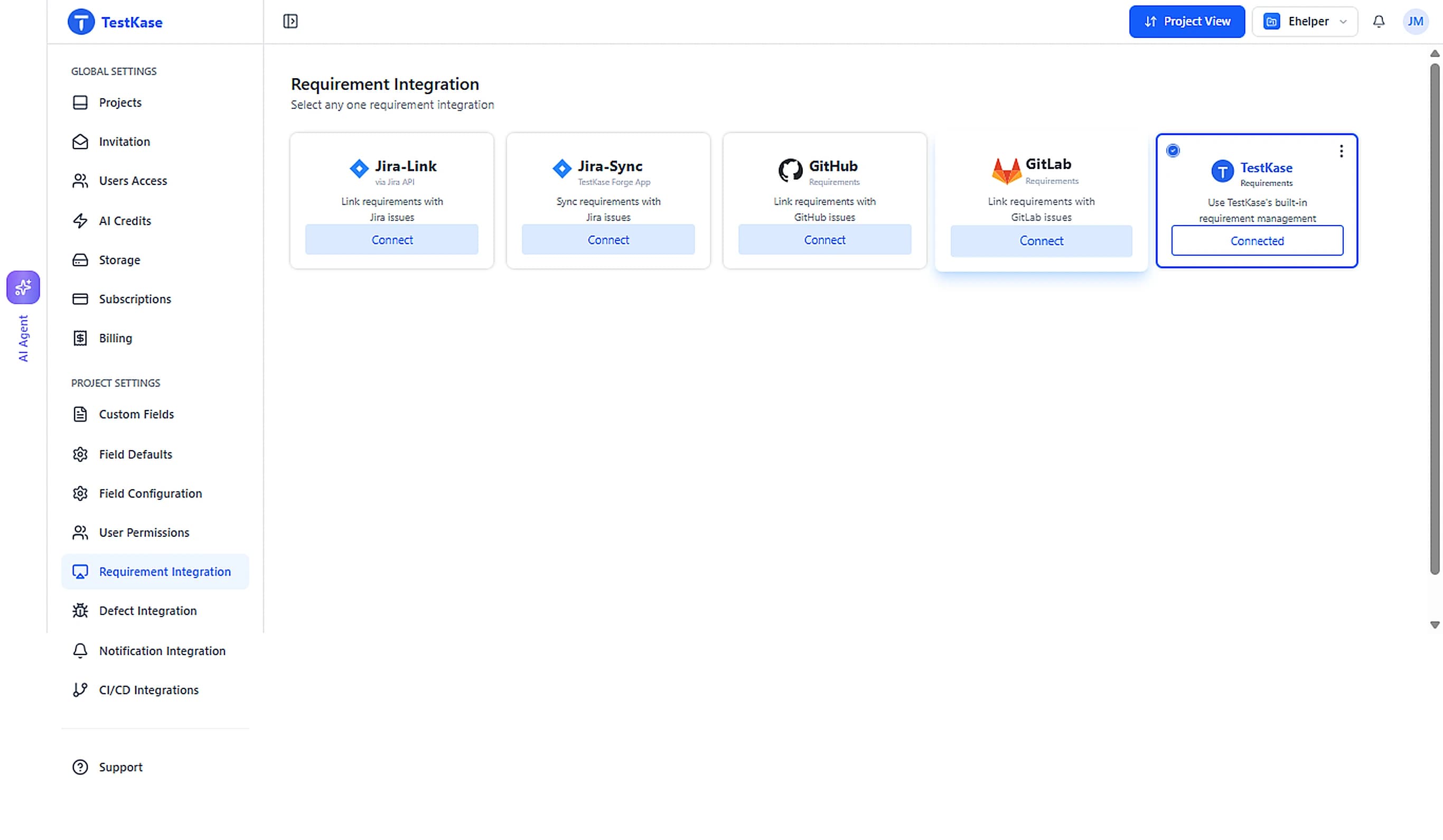 Project Management Integration Dashboard